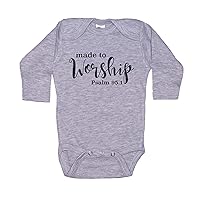 Made To Worship/Baby Onesie/Sublimation/Infant Bodysuit/Faith/Newborn Outfit