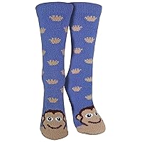 Womens Cute Novelty Warm Cozy Plush Fuzzy Animal Slipper Socks with Rubber Grips