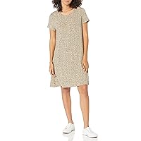 Amazon Essentials Women's Short-Sleeve Scoop Neck Swing Dress (Available in Plus Size)