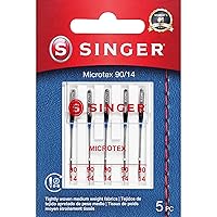 SINGER Universal Microtex Sewing Machine Needles, 90/14