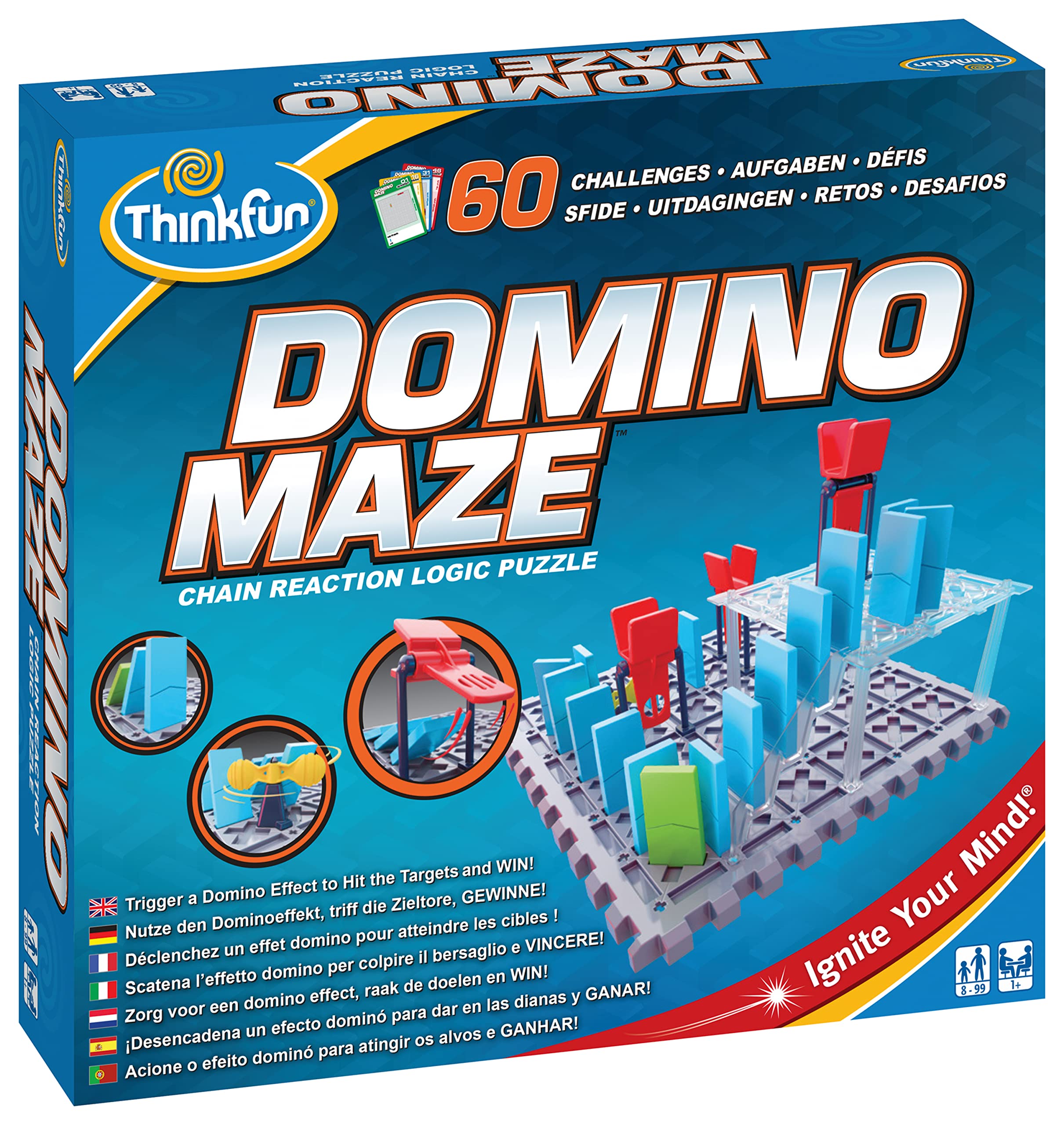 ThinkFun Domino Maze STEM Toy and Logic Game for Boys and Girls Age 8 and Up - Combines the Fun of Dominos With the Challenge of a Puzzle