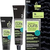 1B Twilight Twirl (Darkest Brown - Navy Undertone) Permanent Hair Color (Prep + Protect Serum & Hair Dye for Curly Hair) - 100% Grey Coverage, Nourished & Radiant Curls