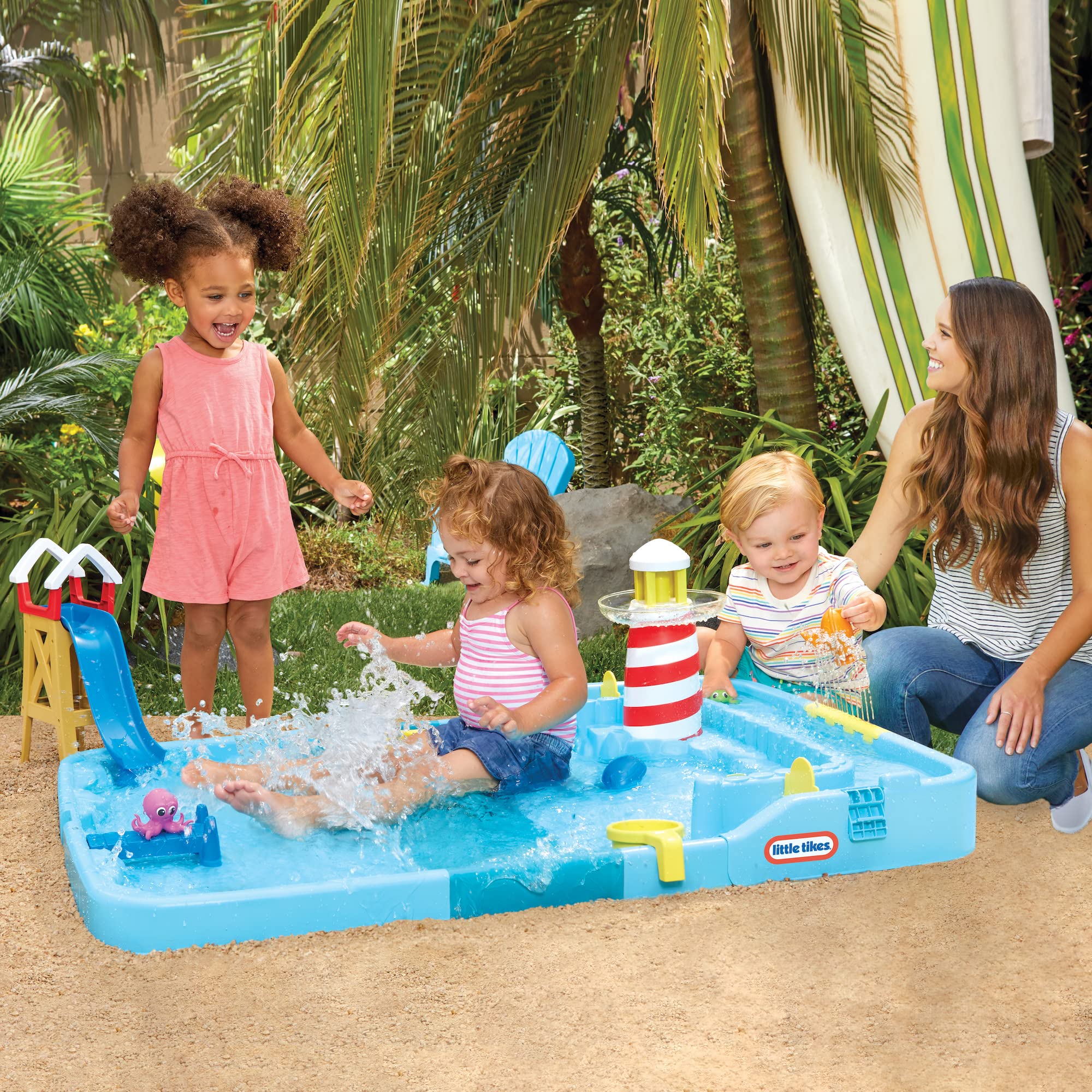 Little Tikes Splash Beach Water Table Splash Pad for Kids, Boys, Girls Ages 2+ Years
