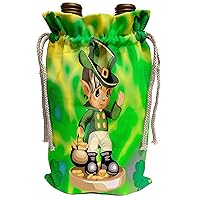 3dRose Edmond Hogge Jr St Patricks Day - St. Patricks Day Leprechaun - Wine Bag (wbg_60032_1)