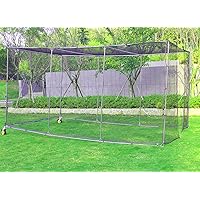 Kapler Baseball Batting Cage，Batting Cage Backyard Training Net for Baseball Softball, with Wheels Rolling, Portable to Move Softball Baseball Training Cage Equipment 16' (L) X10' (D) X8' (H)