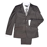 Boys Formal 5 Piece Suit with Shirt, Vest, and Tie