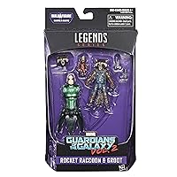 Marvel Guardians of the Galaxy Legends Series Rocket Raccoon and Baby Groot, 6-Inch