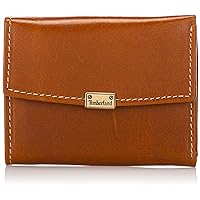 Timberland womens Leather RFID Small Indexer Snap Wallet Billfold, Cognac (Buff), One Size US