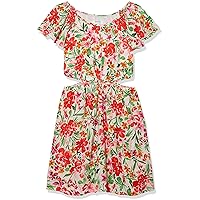 Speechless Girls' Floral-Printed Cut Out Ring Dress