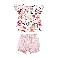 Mud Pie baby-girls Toddler Girl Floral Tunic and Short Set