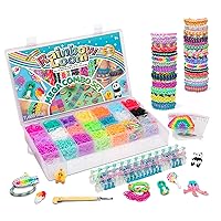 MEGA Combo Set, Features 7000+ Colorful Rubber Bands, 2 Step-by-Step Bracelet Instructions, Organizer Case, Great Gift for Kids 7+ to Promote Fine Motor Skills (Packaging May Vary)