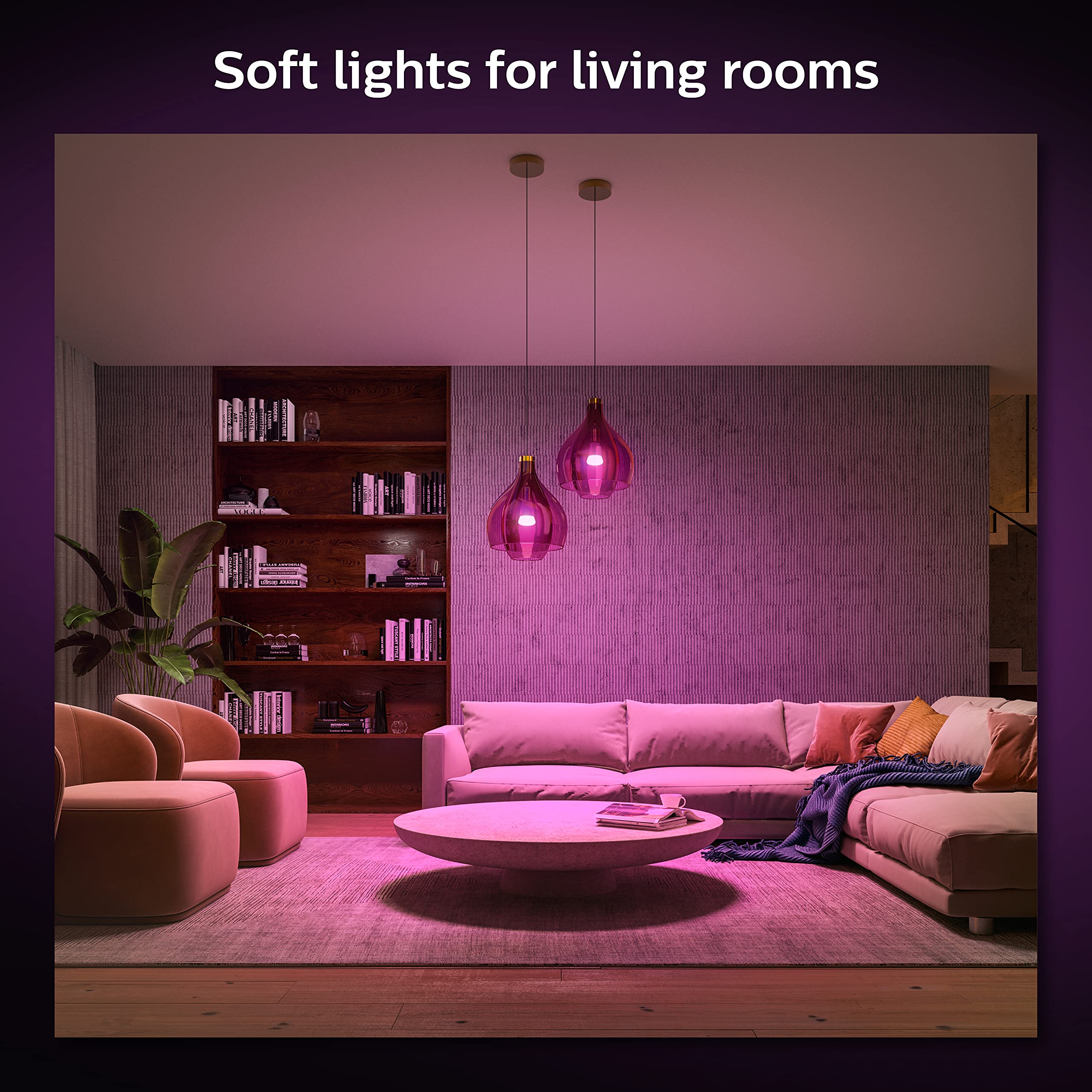 Philips Hue White and Color Ambiance Starter Kit, Includes (3) 75W A19 Hue Smart Bulbs with 1 Hue Bridge and 1 Hue Smart Button, Works with Amazon Alexa, Apple HomeKit and Google Assistant