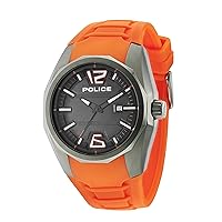 Police 14763JSU02 Men's Watch 47.5 mm Silicone Marine Case Stainless Steel Battery Analogue, Strap.