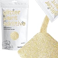 Hemway Glitter Paint Additive Crystals for Acrylic Emulsion Paint, Interior & Exterior Walls, Wood, Varnish, Matt, Gloss, Furniture 100g / 3.5oz - Ultrafine (1/128