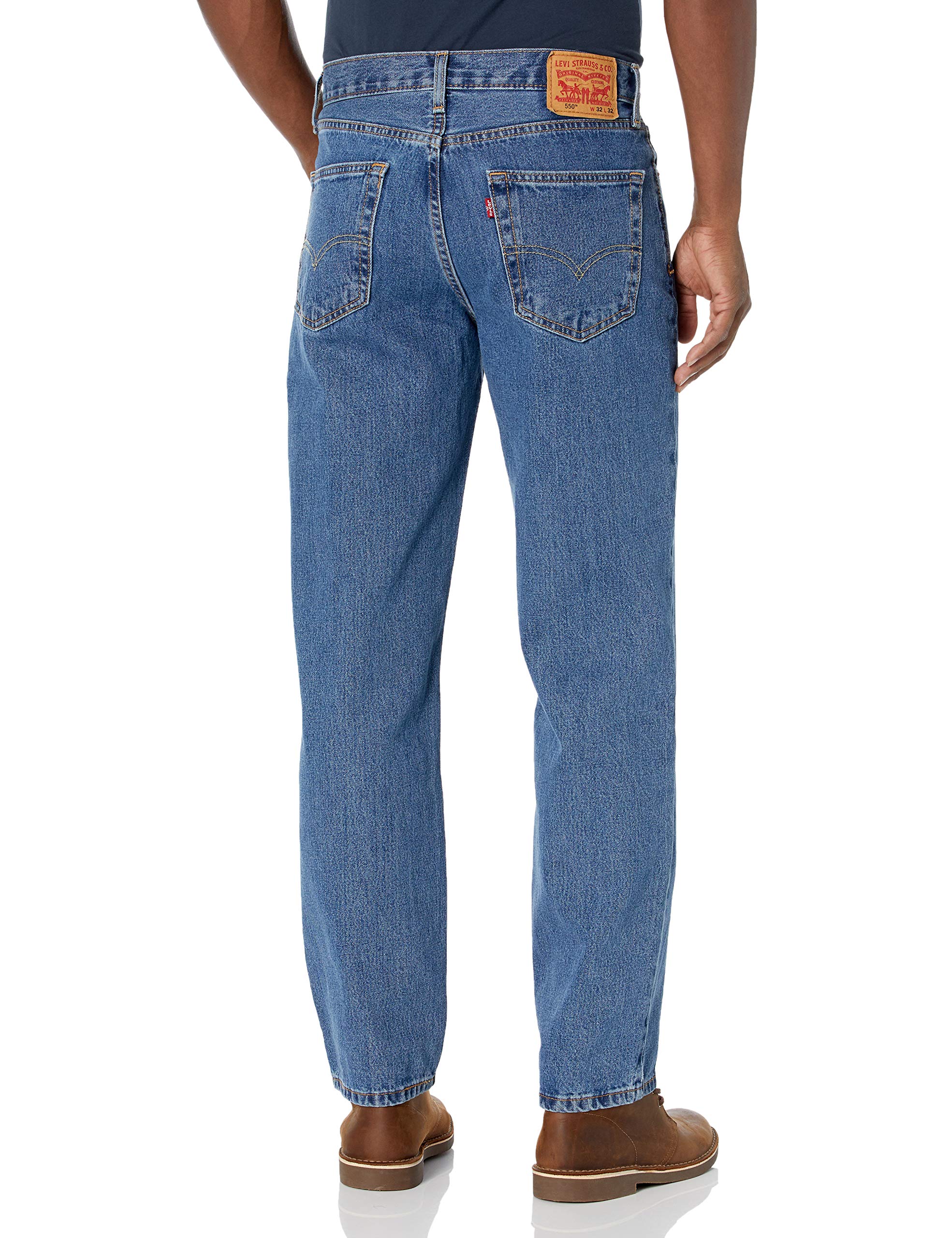 Levi's Men's 550 Relaxed Fit Jeans (Also Available in Big & Tall), Medium Stonewash, 38W x 32L