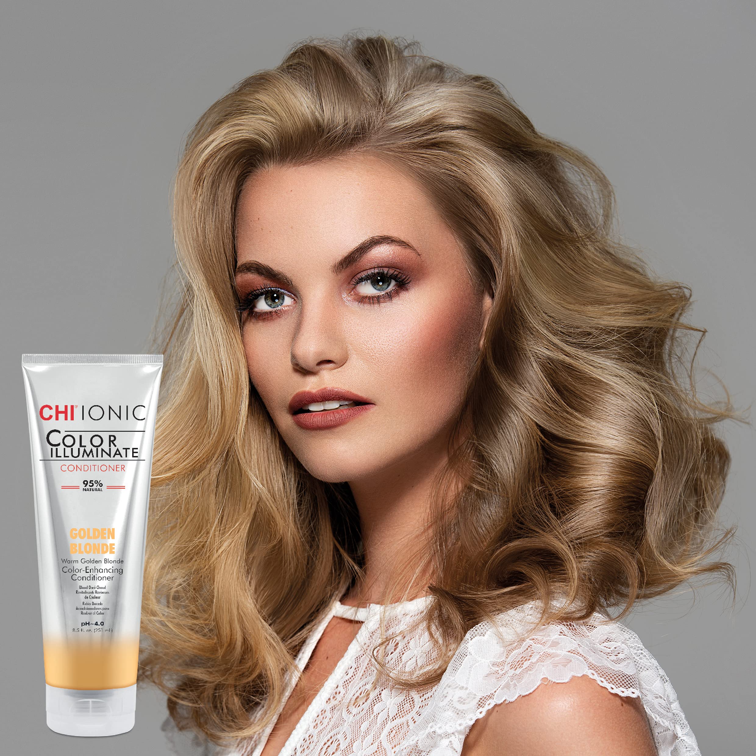 CHI Ionic Color Illuminate Conditioners - 95% Natural. Sulfate, Paraben and Gluten Free - 8.5 oz