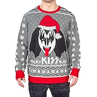 Adult Unisex Merry Kissmas 70s Band Flappy Interactive Ugly Christmas Sweater