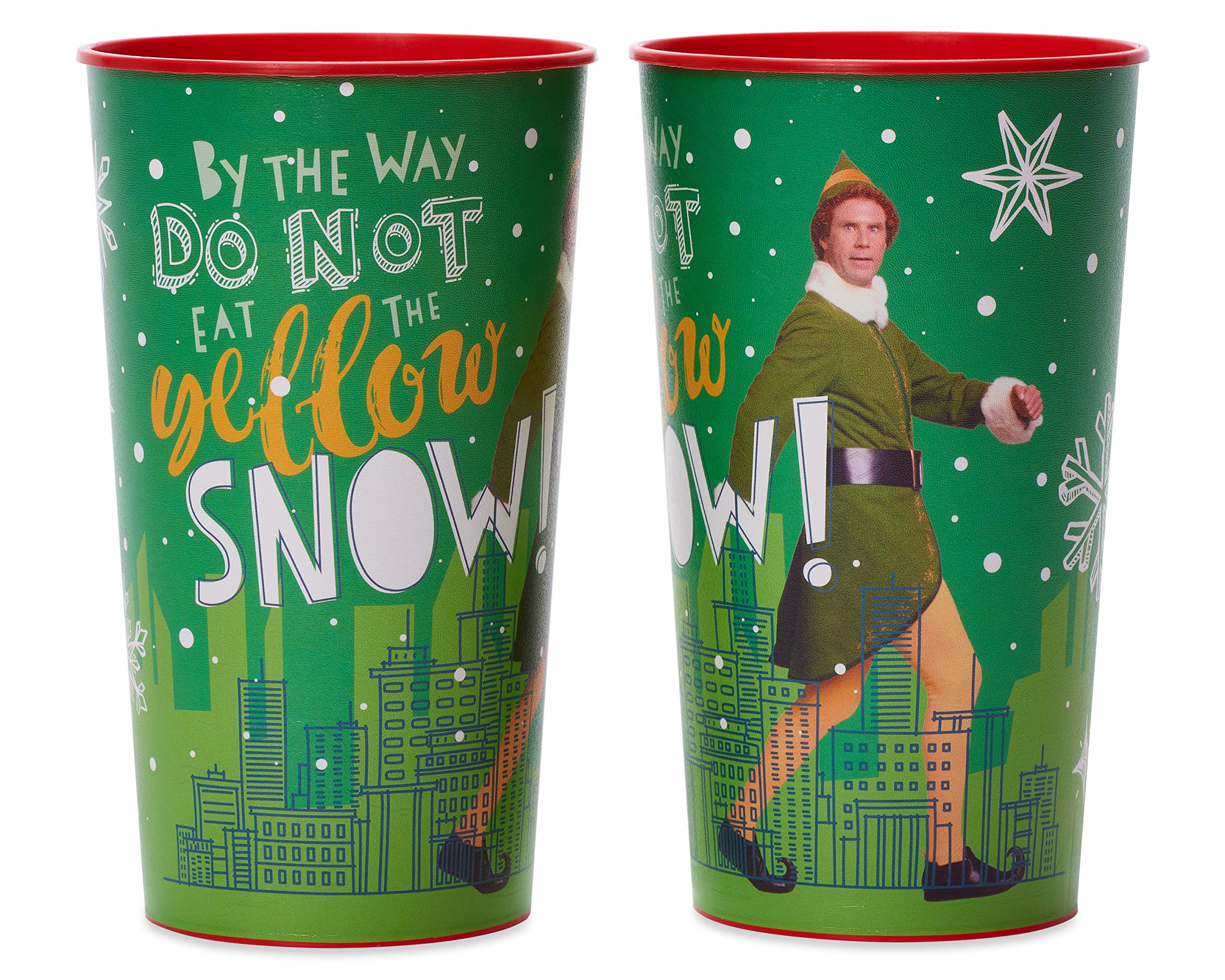 American Greetings Christmas Party Supplies, Buddy The Elf 22 oz. Reusable Plastic Party Cups (6-Count)
