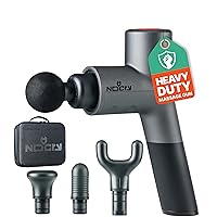 NoCry Professional Deep Tissue and Muscle Massage Gun; Cordless and Handheld with 5 Speeds (max 3200 BPM) and 4 Attachment Heads; Relief for Athletes, Office Workers