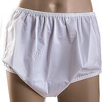 DMI Waterproof Incontinence Underwear for Disabled, Elderly, Handicapped, Potty Training, Pregnancy or Postpartum, Pull On, Large 38-44 Inches, White (560-7001-1923) (Pack of 1)