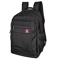 WOLVERINE Lightweight, Water Resistant Rugged Laptop Backpack for Travel Or Work, Commuter-Black, 22L