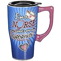 Spoontiques - Ceramic Travel Mugs - Nurse Cup - Hot or Cold Beverages - Gift for Coffee Lovers