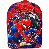Ruz Spider-Man Kid's Licensed 15 Inch School Bag Backpack (Blue-Red)
