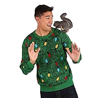 Squirrel in The Christmas Tree 3D Ugly Christmas Sweater, Funny Holiday Sweaters for Adults, Festive Knit Crewneck