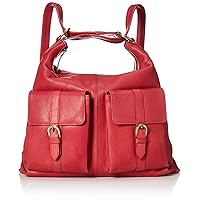 Cowhide 2-Way Rucksack M Size Bag Nume Leather A4, red