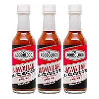 Adoboloco Hot Sauce Hawaiian Chili Pepper Water Sauce (3-Pack) 5oz Medium Hot Super Tasty Fiery Chili Pepper Sauce Blend