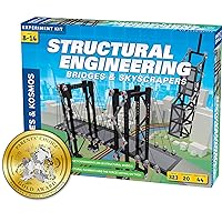 Structural Engineering: Bridges & Skyscrapers | Science & Engineering Kit | Build 20 Models | Learn about Force, Load, Compression, Tension | Parents' Choice Gold Award Winner, Blue
