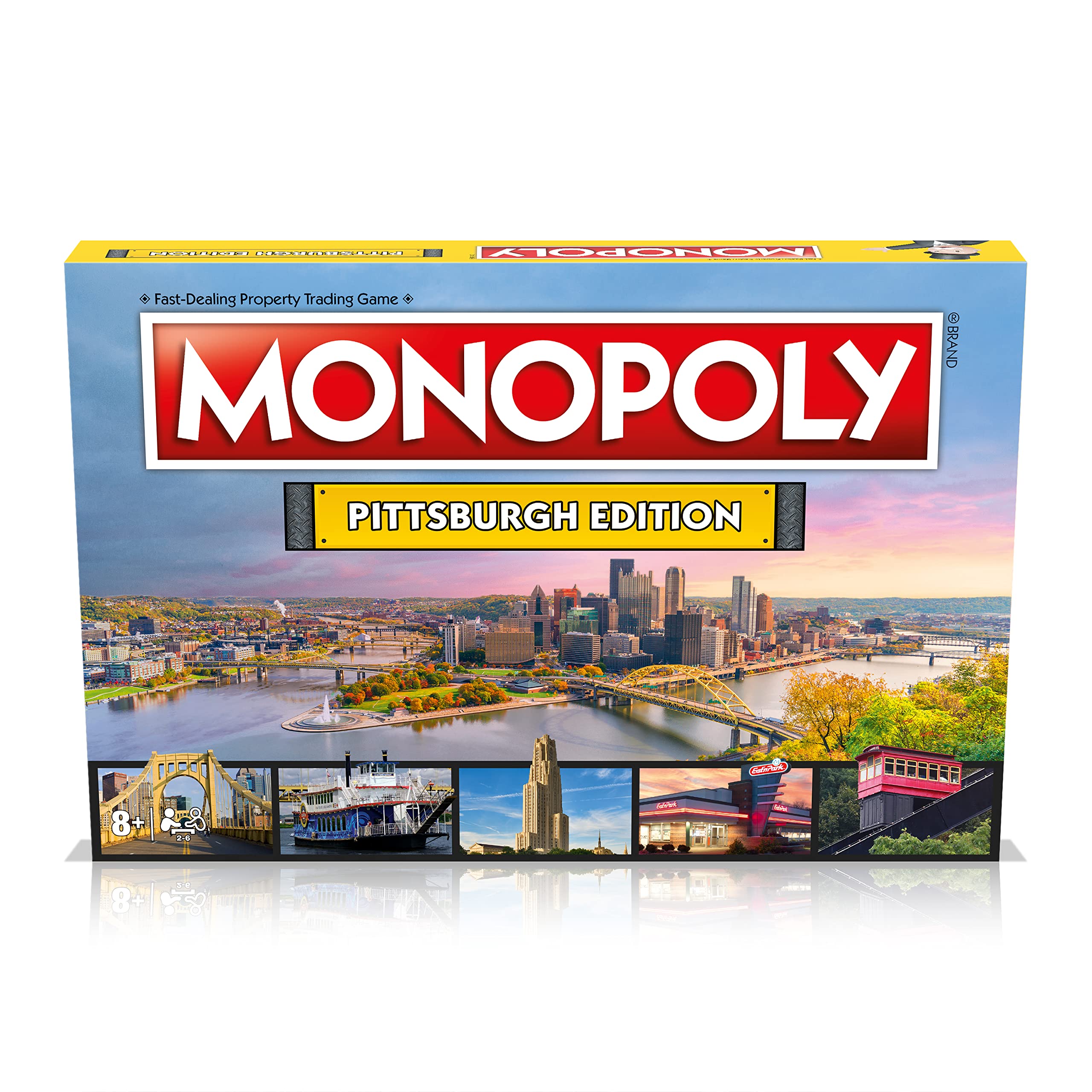 Pittsburgh Monopoly, Family Board Game for 2 to 6 Players, Board Game for Kids Ages 8 and Up