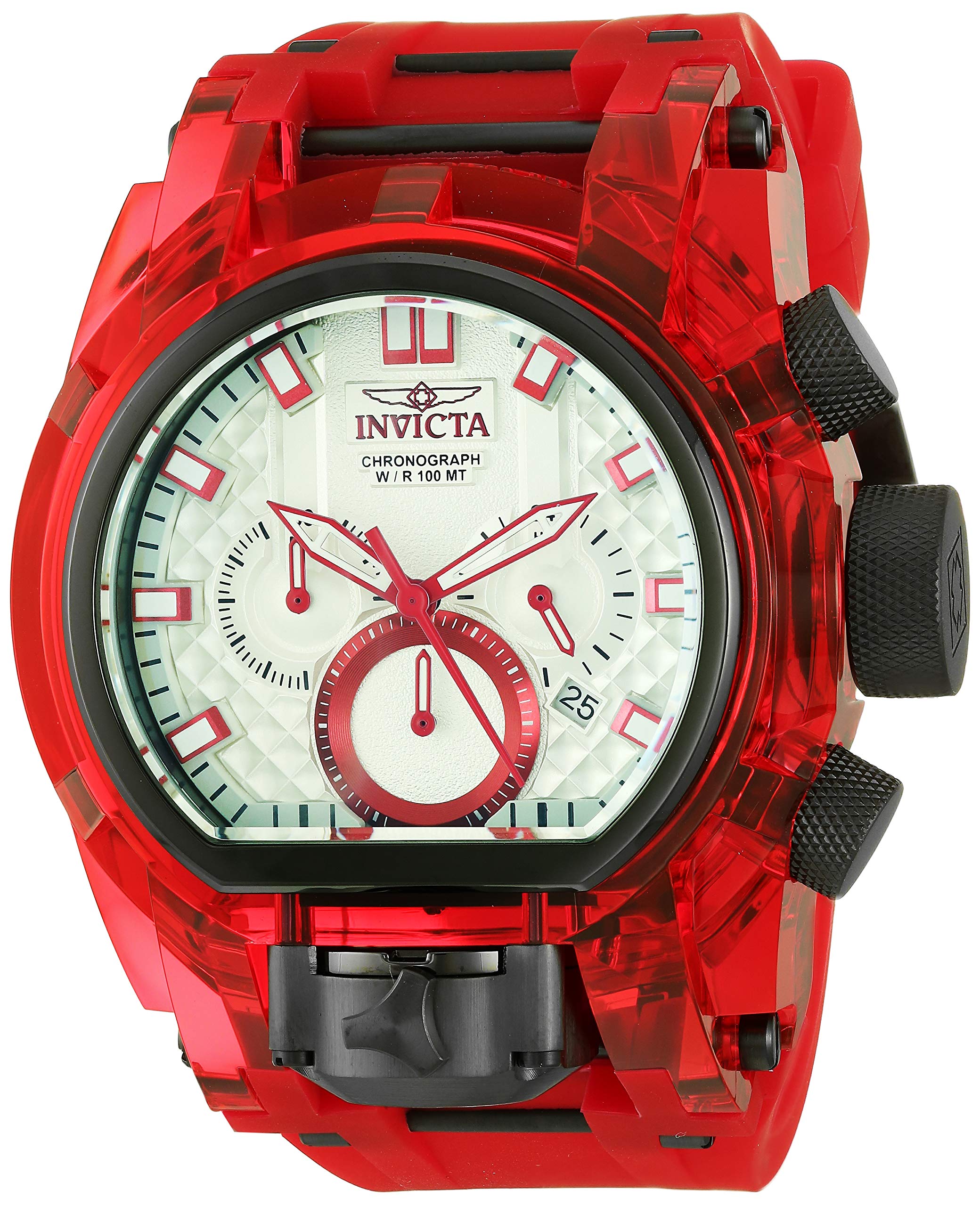 Invicta Mens Bolt Quartz Watch, Red, 29996
