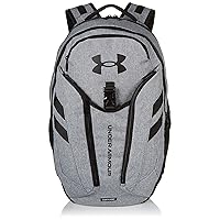 Under Armour Unisex Hustle Pro Backpack, Pitch Gray Medium Heather (012)/Black, One Size Fits All