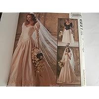 McCall's Sewing Pattern 6881 Woman's Bridal Gowns Wedding Dresses Size 14-16-18