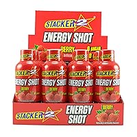 Stacker 2 Energy Shots, Berry, 12 Shots 2oz. Bottles