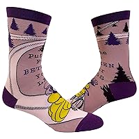 Crazy Dog T-Shirts Women's Put The Fun Between Your Logs Socks Funny Bicycle Biking Graphic Novelty Footwear