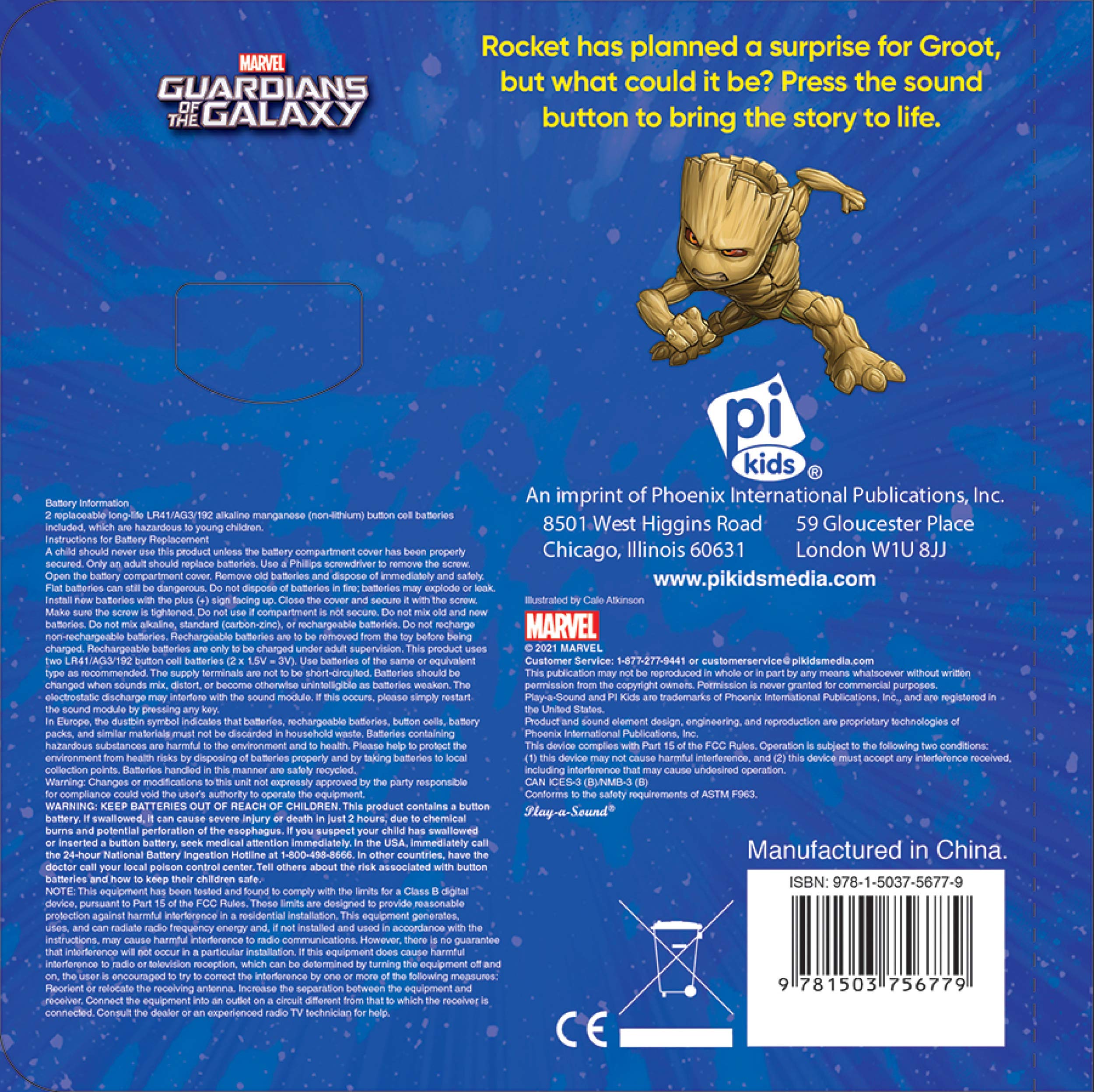 Marvel Guardians of the Galaxy / I Am Groot - A Groot Surprise! Sound Book - PI Kids (Play-A-Sound)