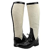 Ladies Summer CANVAS Field English Horse Riding Boots with Cotton Calf Stylish Fashion Equestrian Black