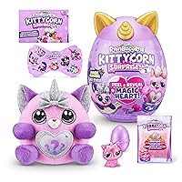 Rainbocorns Kittycorn Surprise Series 2 (Bengal Cat) by ZURU, Collectible Plush Stuffed Animal, Surprise Egg, Sticker Pack, Slime, Ages 3+ for Girls, Children