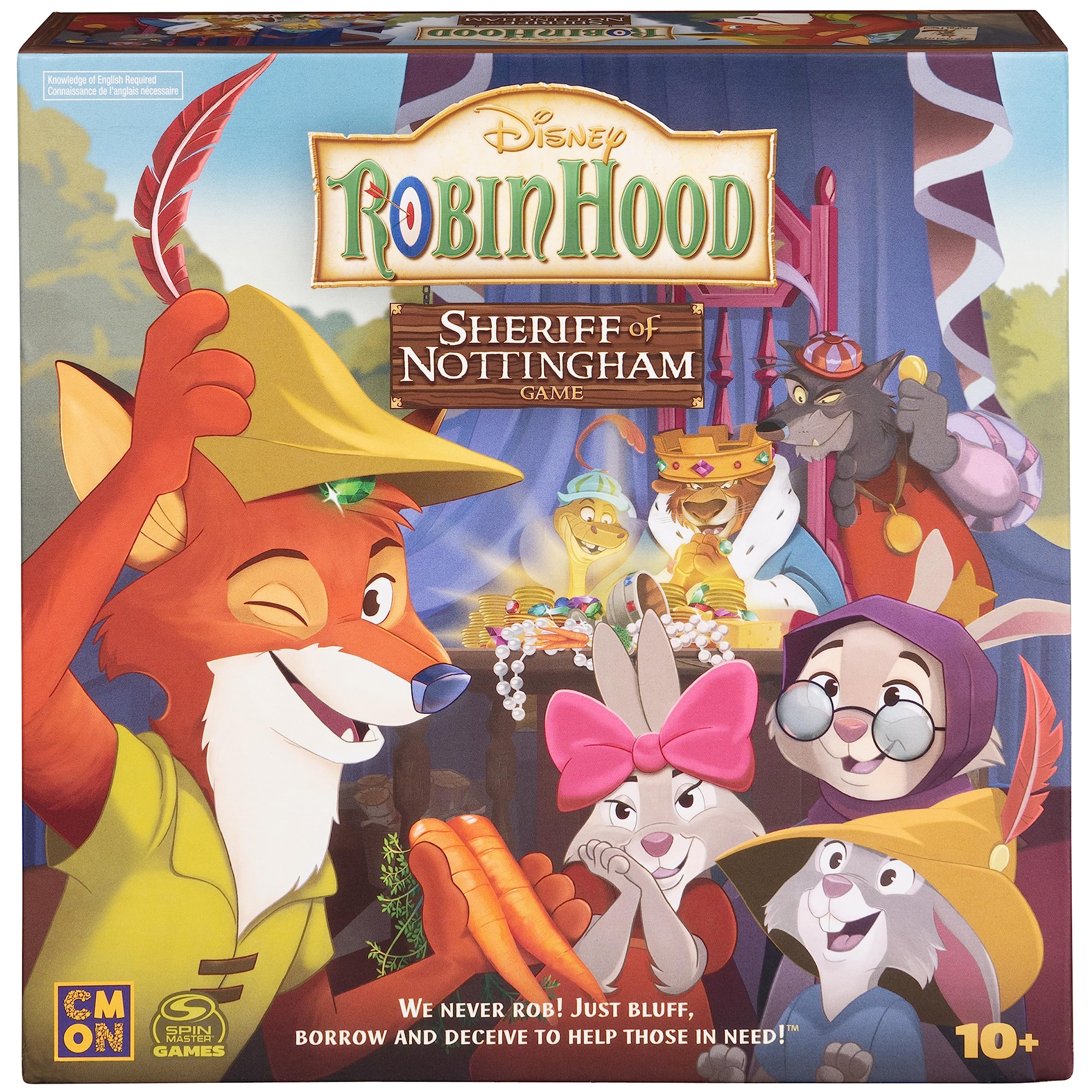 Disney Robin Hood Sheriff of Nottingham Game | Family Board Games | Disney Gifts | Board Games for Family Night, for Adults & Kids Ages 10 and up