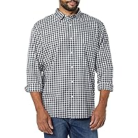 Amazon Essentials Men's Long-Sleeve Regular-fit Stretch Poplin Shirt