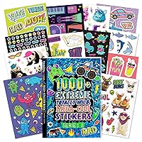 Fashion Angels 1000+ Mega Cool Stickers for Kids - Fun Craft Stickers for Scrapbooks, Planners, Gifts and Rewards, 40-Page Sticker Book for Kids Ages 6+ and Up