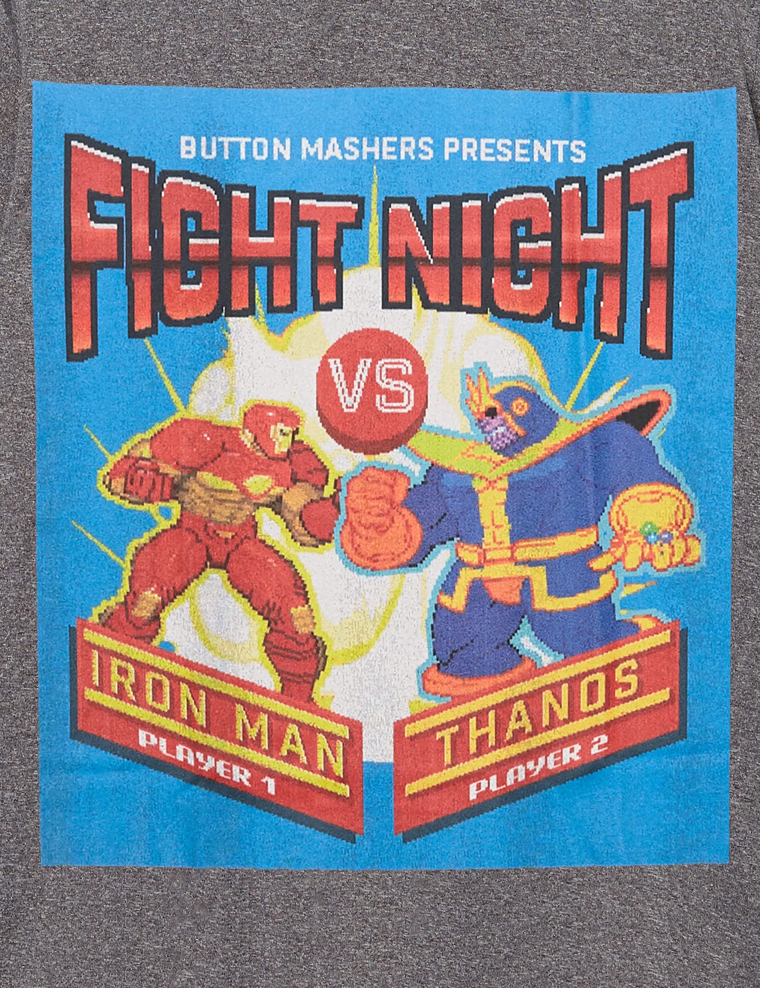 Marvel Baby Boys' Pixel Iron Man Vs Thanos T-Shirt