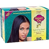 Hawaiian Silky Hydrating Sleek No Lye Relaxer Argan Oil, Super