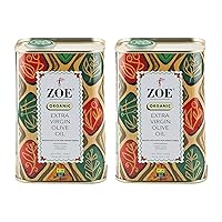 Organic Extra Virgin Olive Oil Tin, BPA Free Lining, 25.5 Ounce, Pack of 2