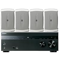 Sony 5.2-Channel 725-Watt 4K A/V Home Theater Receiver + Yamaha High-Performance Natural Surround Sound 2-Way 120 watts Indoor/Outdoor Weatherproof Speaker System (Set of 4)