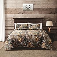 Realtree Xtra Camo King Comforter Set 3 Piece Polycotton Rustic Farmhouse Bedding with 2 Pillow Shams – Hunting Cabin Lodge Bed Set Prefect for Camouflage Bedroom - (94