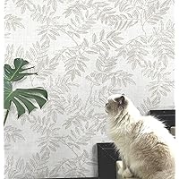 Leaf Wallpaper Peel and Stick Wallpaper Boho Contact Paper for Cabinets Removable Wallpaper Floral Wallpaper for Bedroom Self Adhesive Grey Contact Paper for Drawers Modern Wallpaper Shelf17.3”×393”