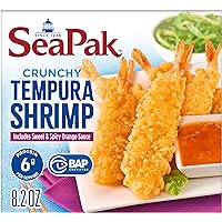 Tempura Shrimp with Oven Crispy Breading and Sweet and Spicy Orange Sauce, Frozen, 8.2 oz